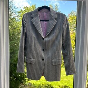Vintage Made in Italy Gray Pinstripe Blazer